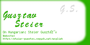 gusztav steier business card